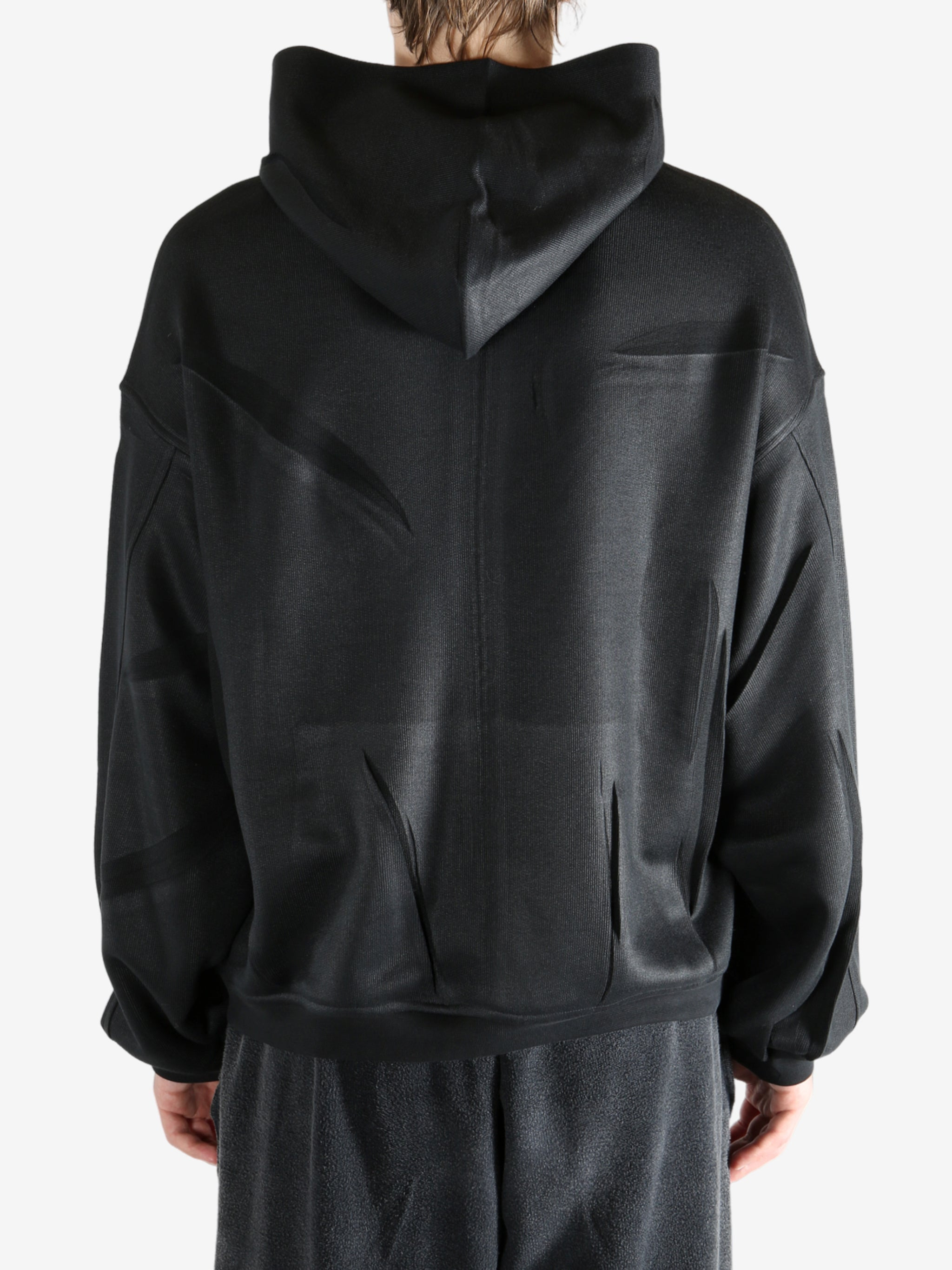 ALEXANDER WANG - Unisex Creased Zip Up Hoodie - 3