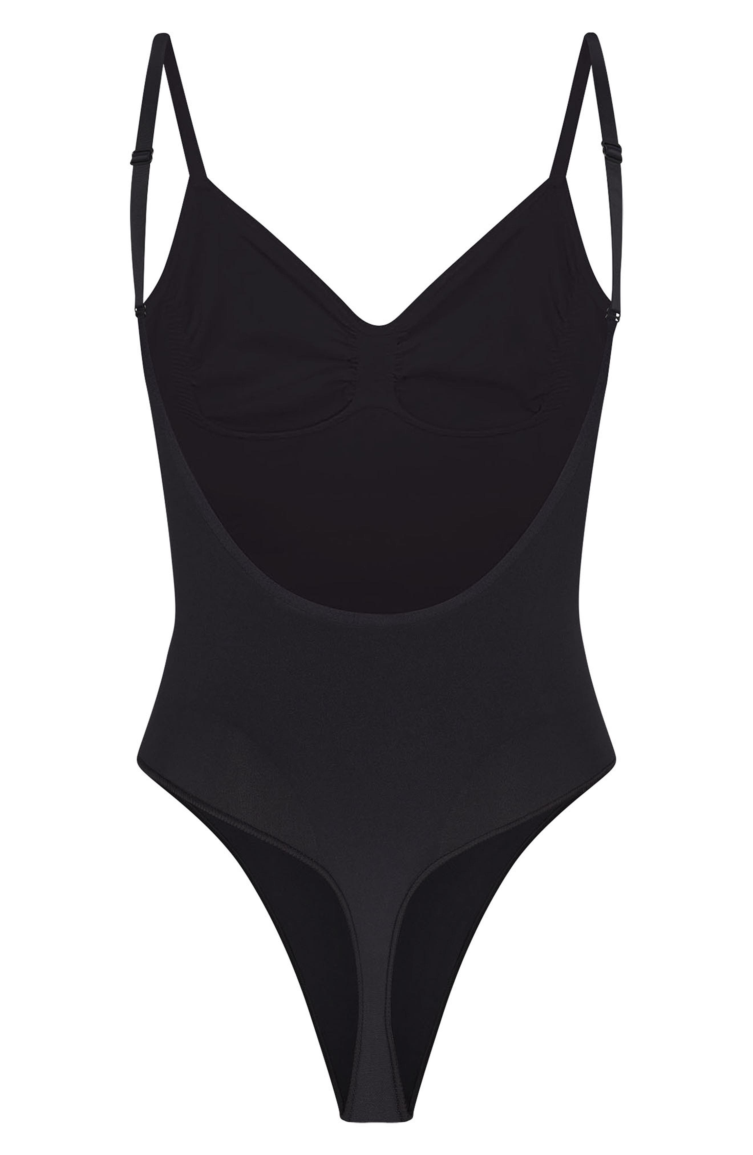 SKIMS Seamless Sculpt Low Back Thong Bodysuit in Onyx at Nordstrom - 5