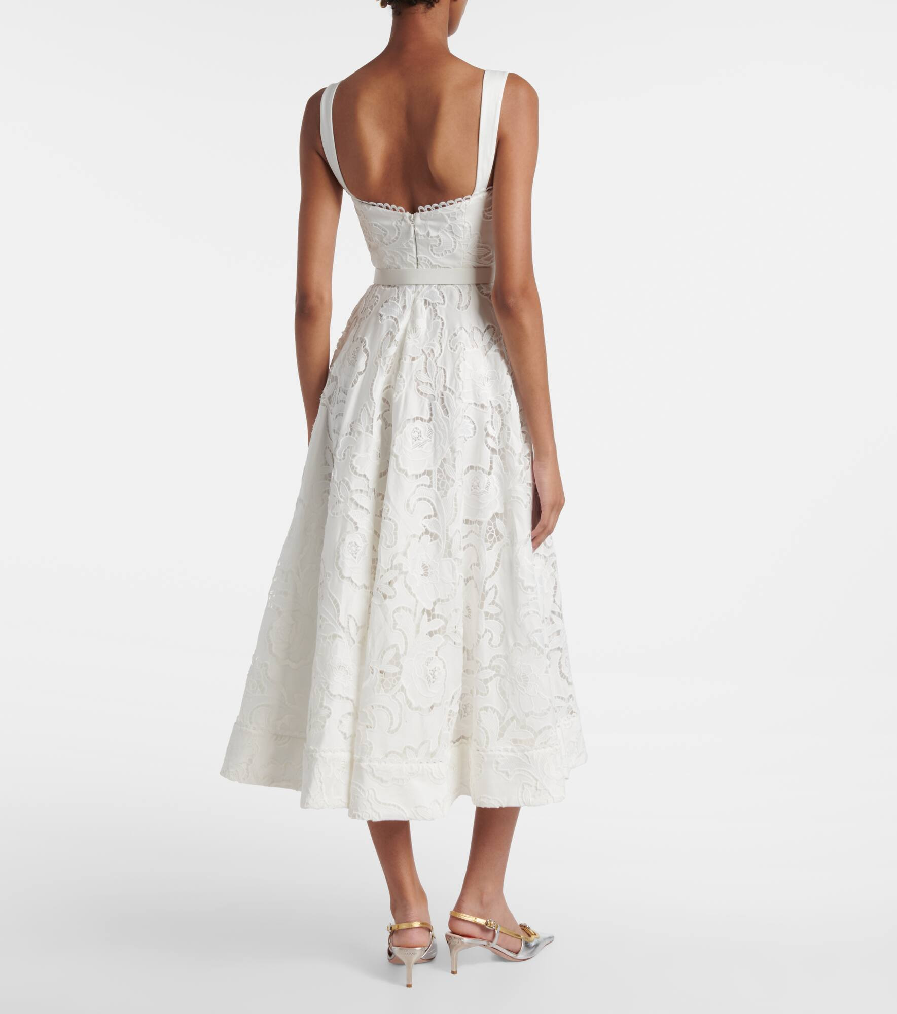 Ginger floral lace midi dress - 3