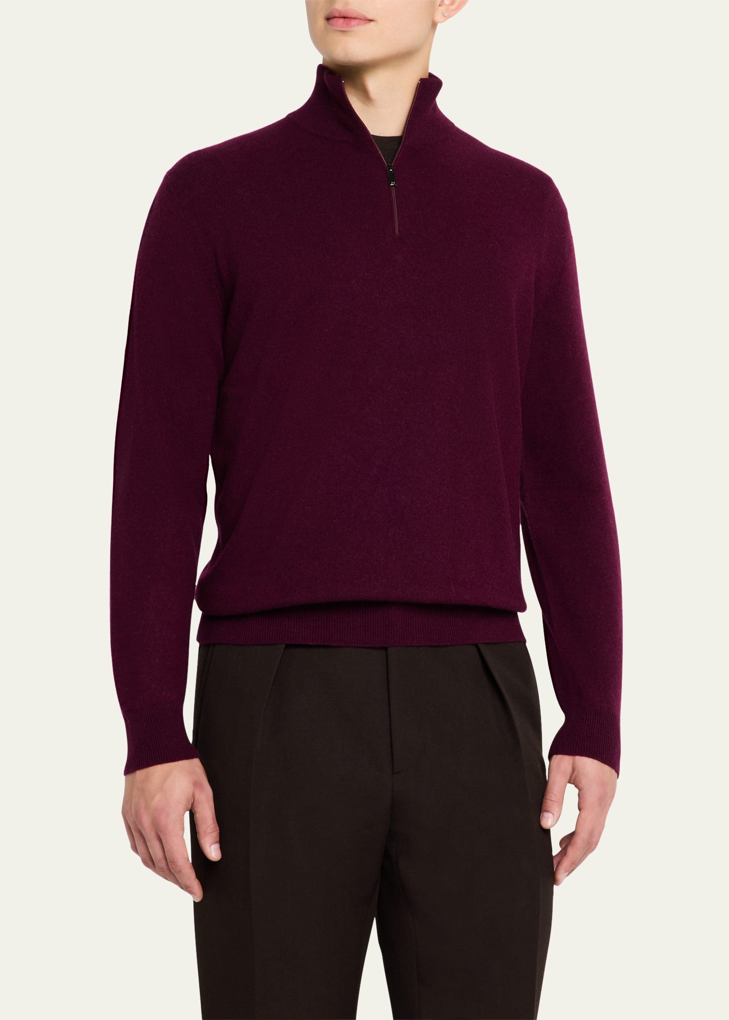 Men's Cashmere Half-Zip Sweater - 4