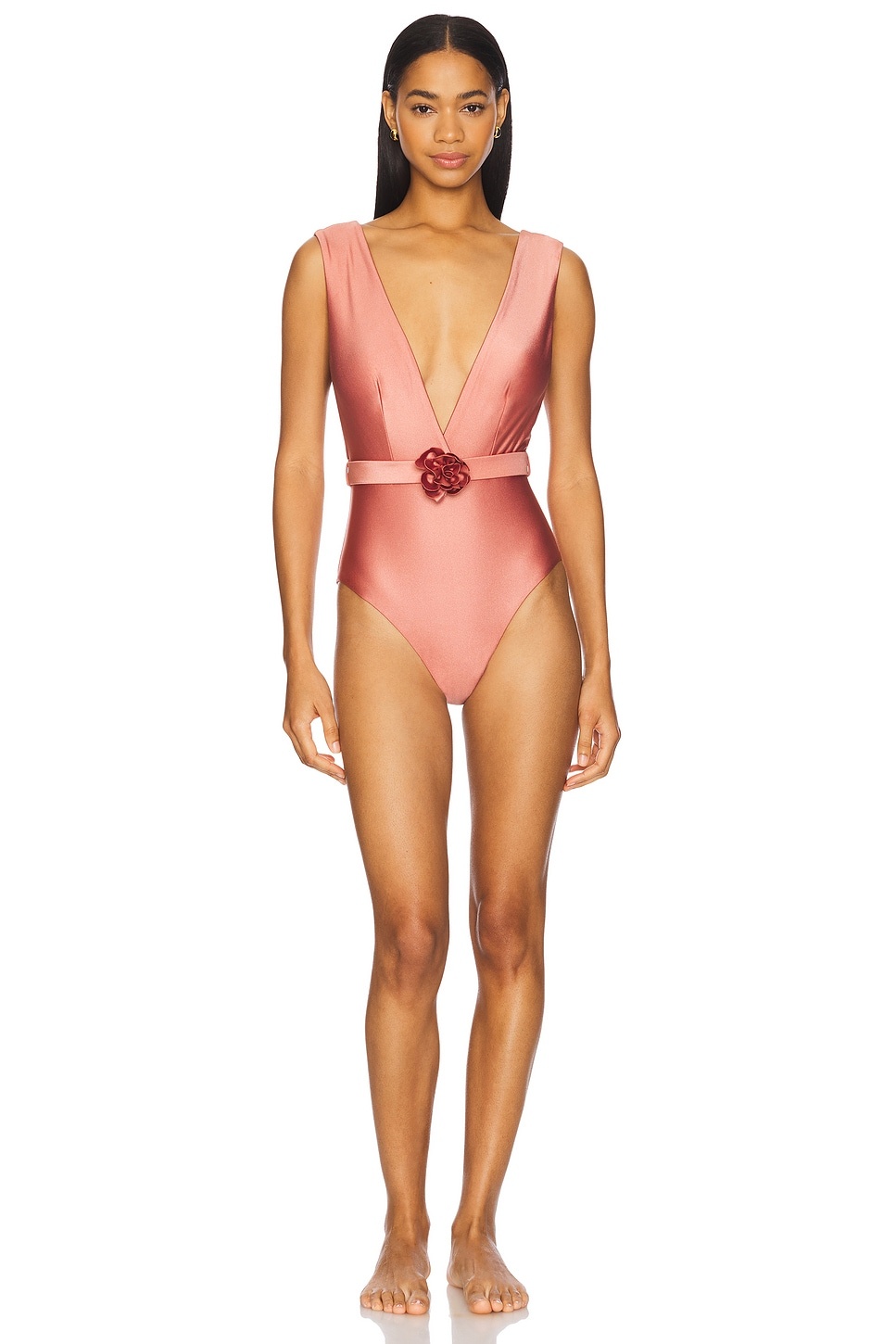 Lucky Plunge Flower One Piece Swimsuit - 1