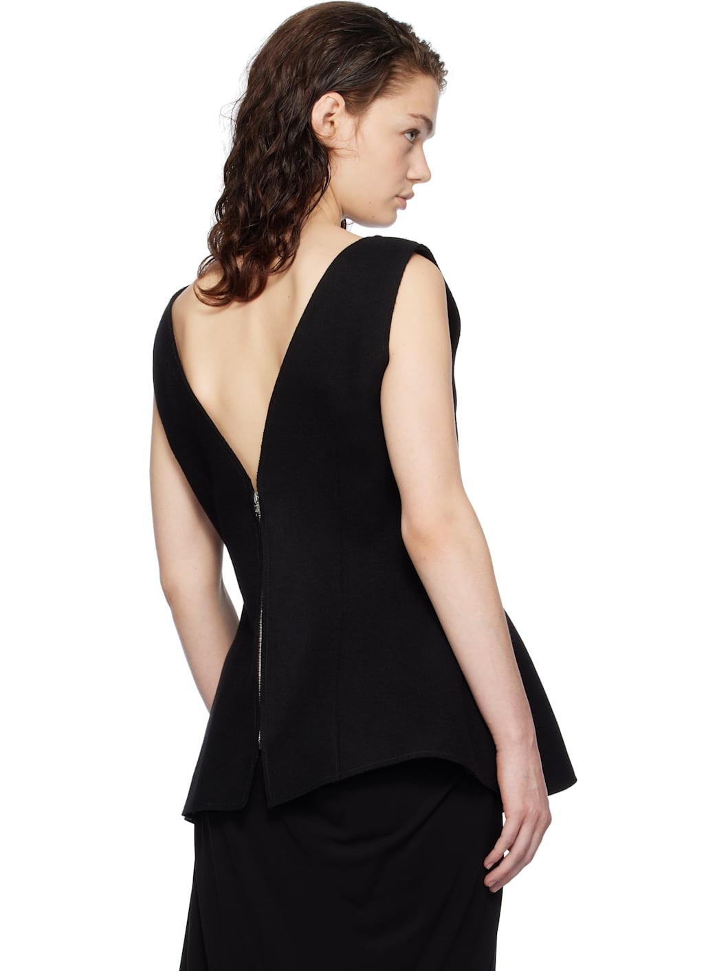 Black Peplum Blouse - 3