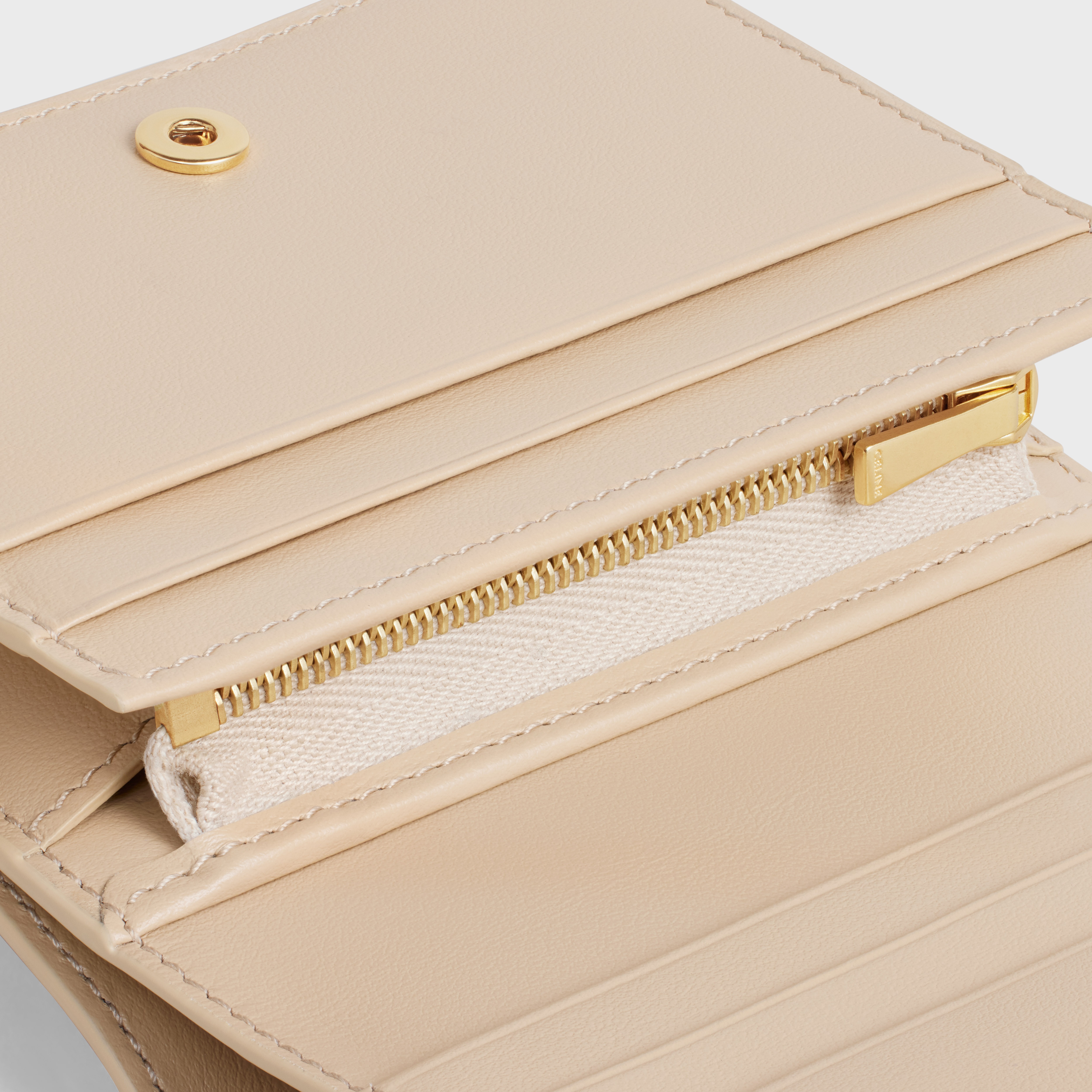TRIOMPHE COMPACT WALLET in Shiny calfskin - 4