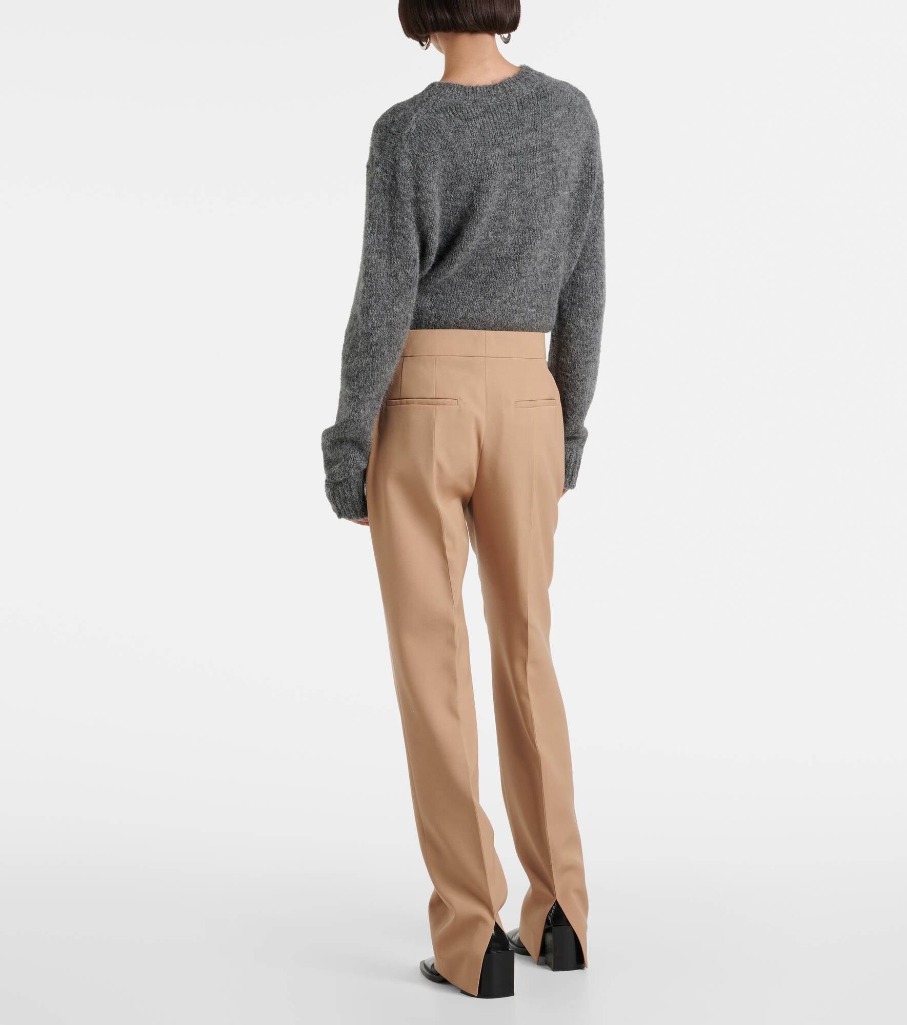 Wool slim pants - 3