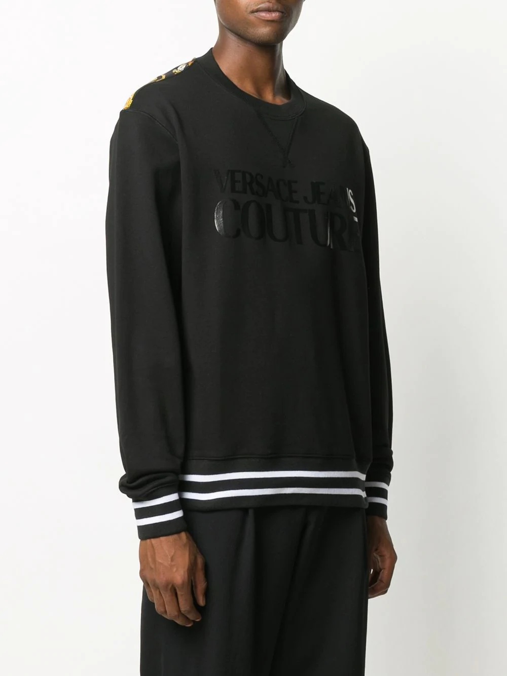 contrast baroque logo print sweatshirt - 4