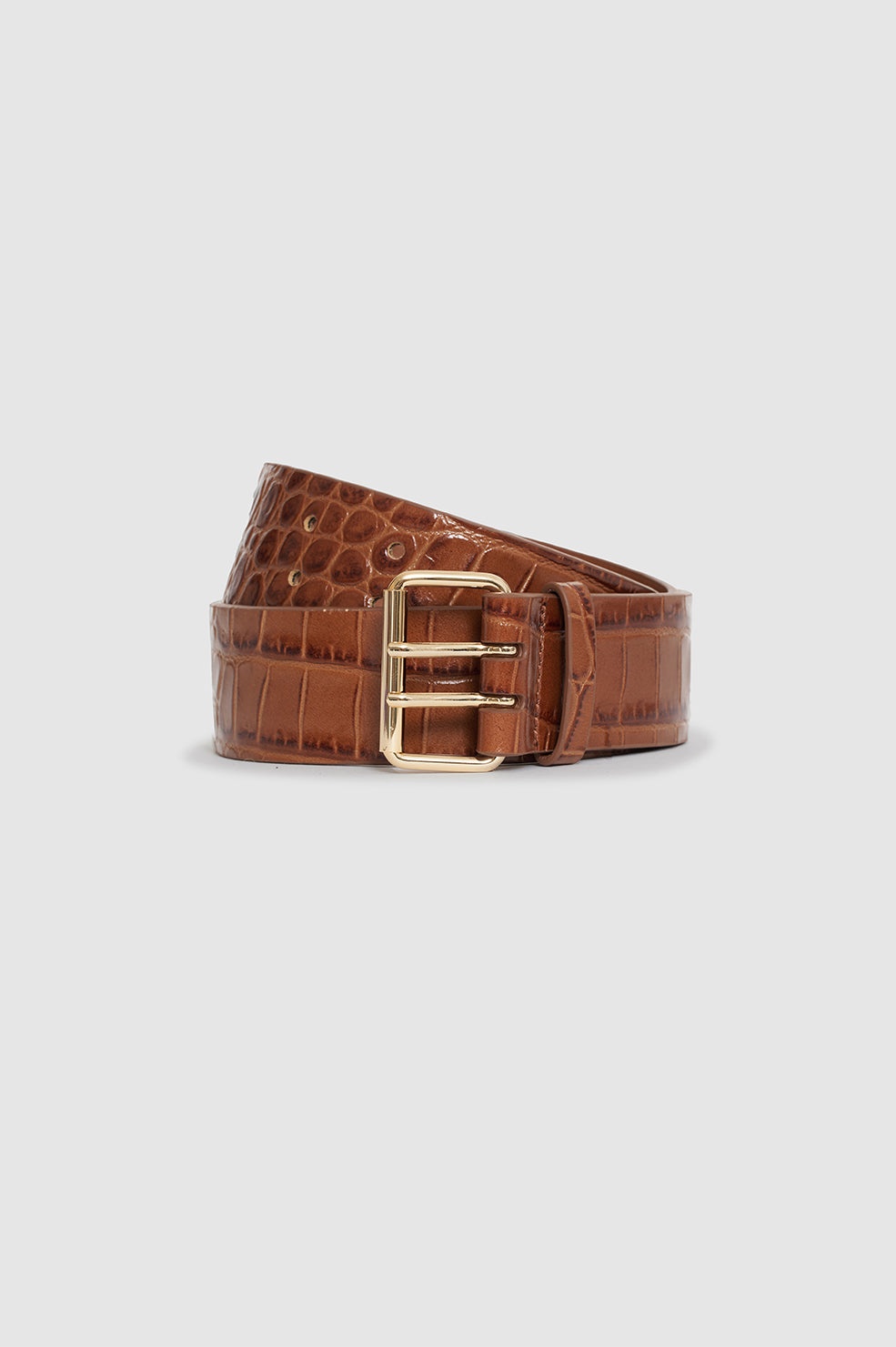 Mila Belt - Embossed Brown - 3