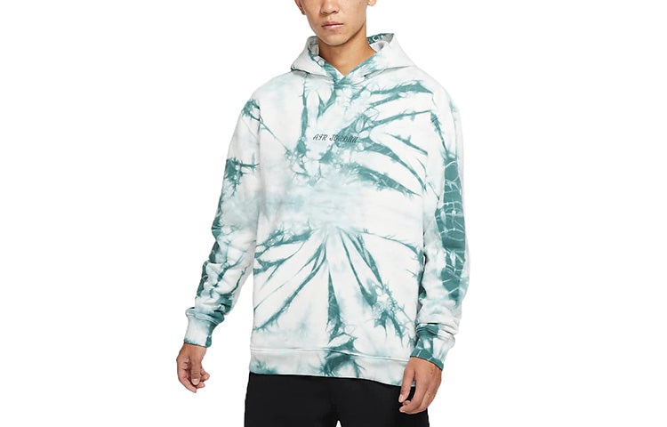 Men's Air Jordan Back Large Logo Printing Tie Dye Sports Green DR2647-133 - 2