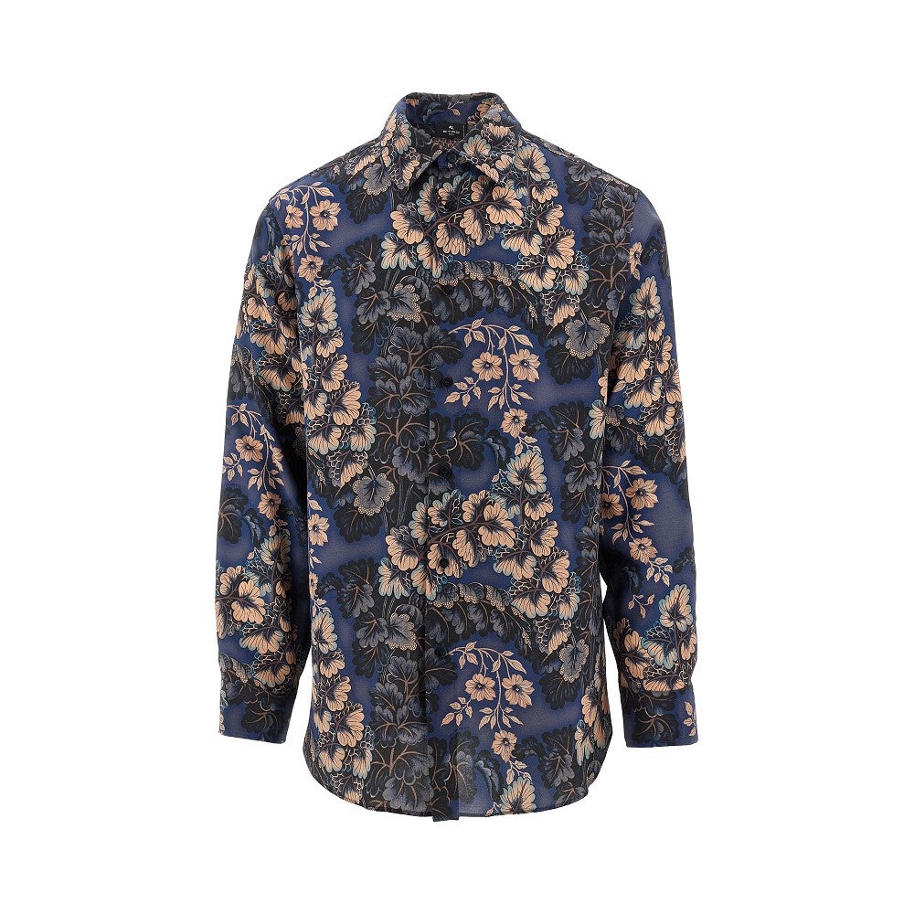 FLORAL SILK SHIRT - 1