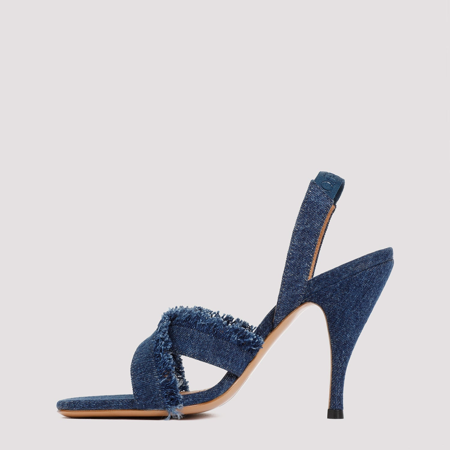 Off White Curvy Heel Denim Sandal Women - 2