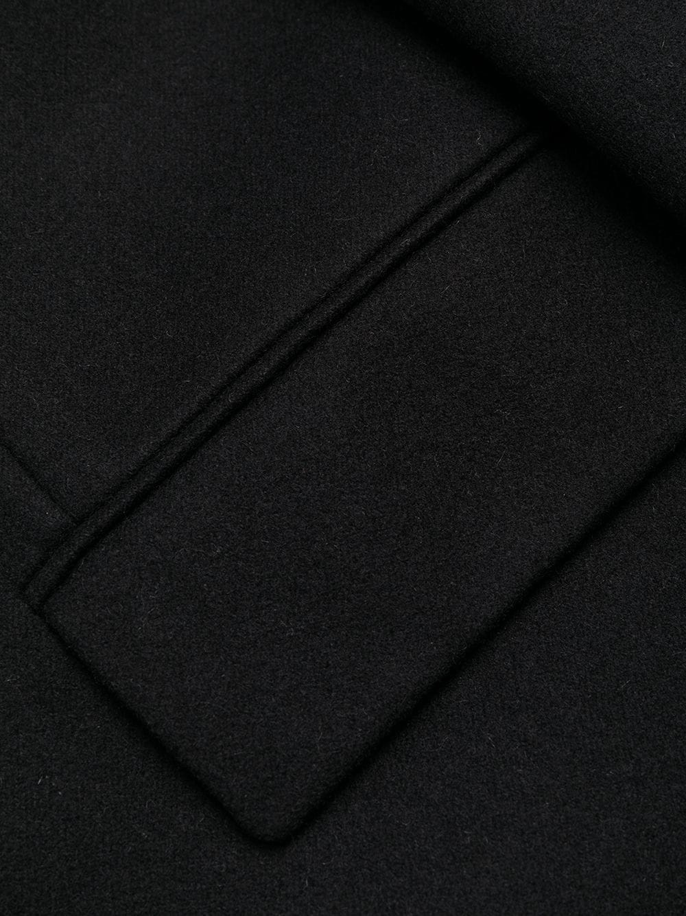 single-breasted wool-blend coat - 6