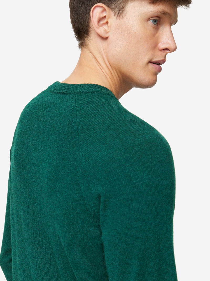 Men's Sweater Finley Cashmere Dark Green Heather - 4