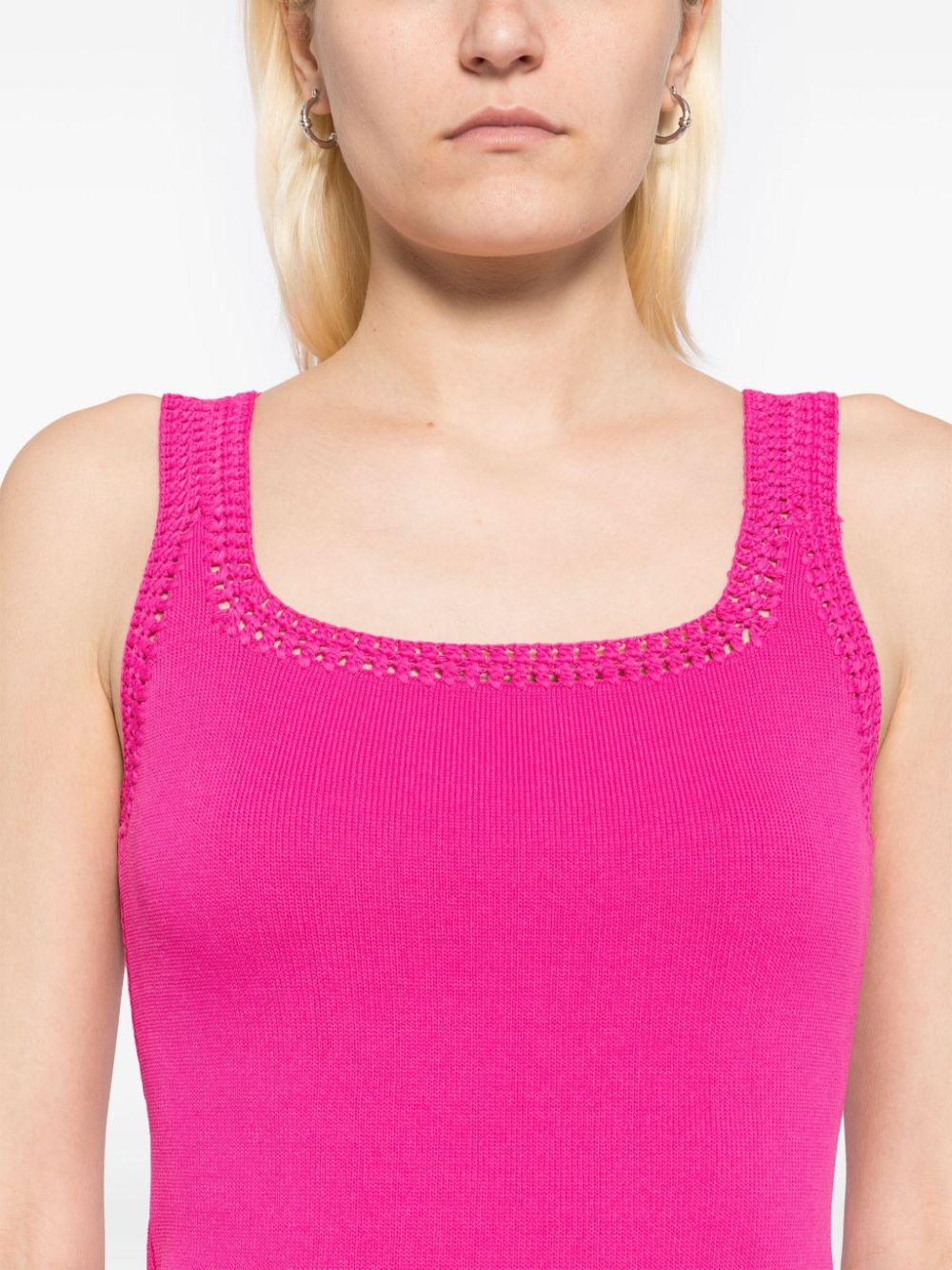 tazia crocheted edge tank top - 5