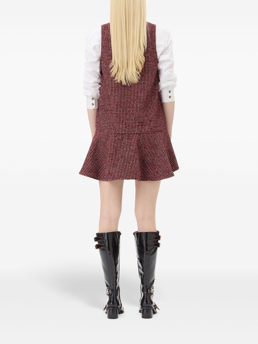 checked mini dress - 4