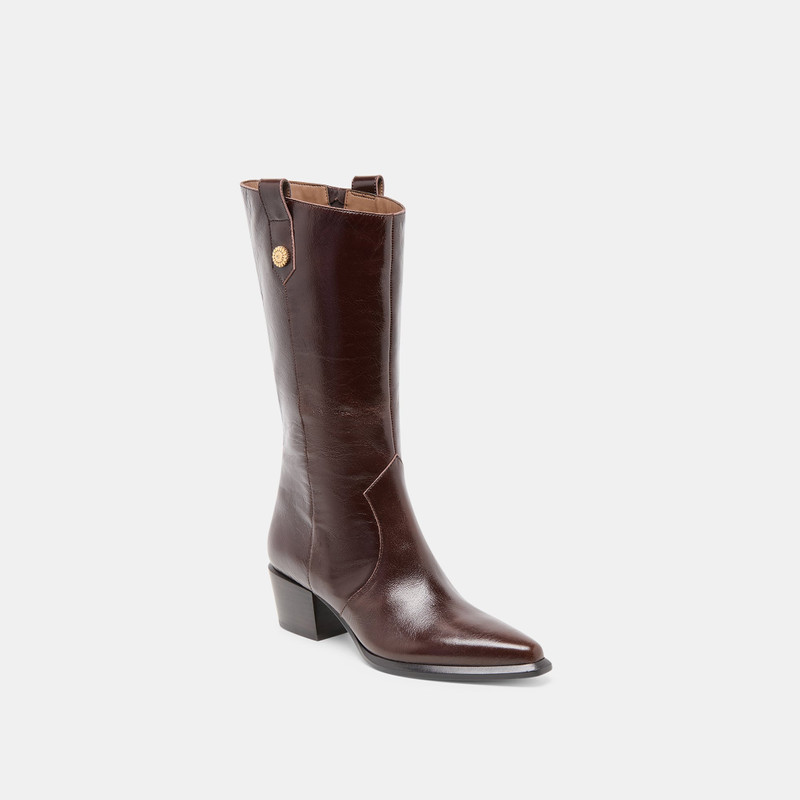 VERN WIDE CALF BOOTS CHOCOLATE LEATHER 3
