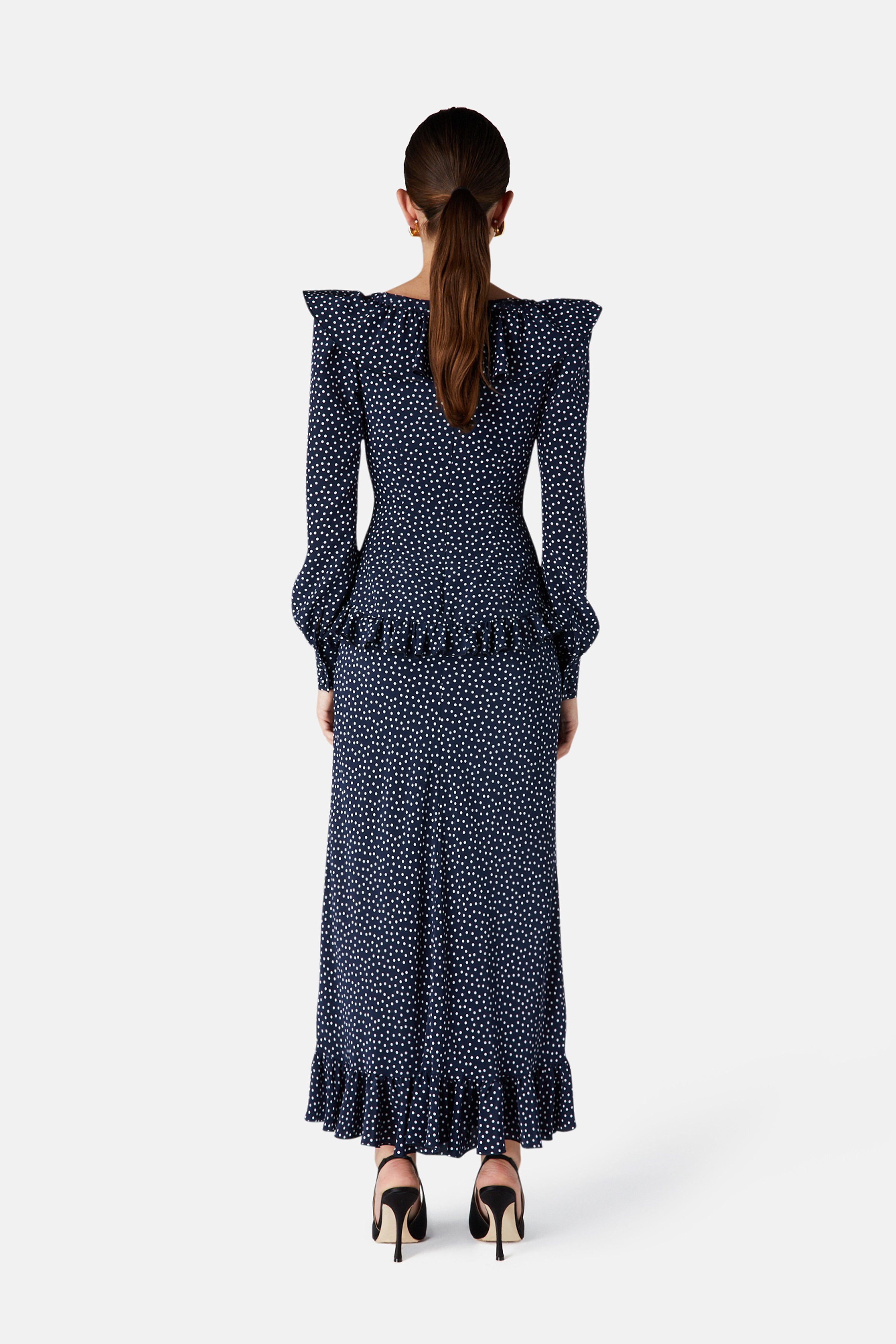 POLKA DOT DRESS WITH VOLANT - 4