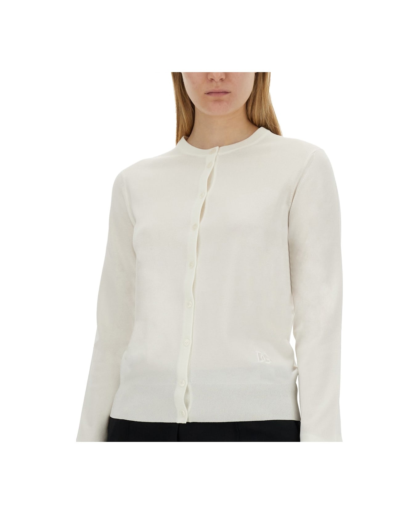 Cardigan With Lace Inlays - 4