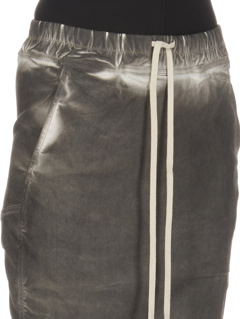 Gray Pull On Pillar Denim Maxi Skirt 4