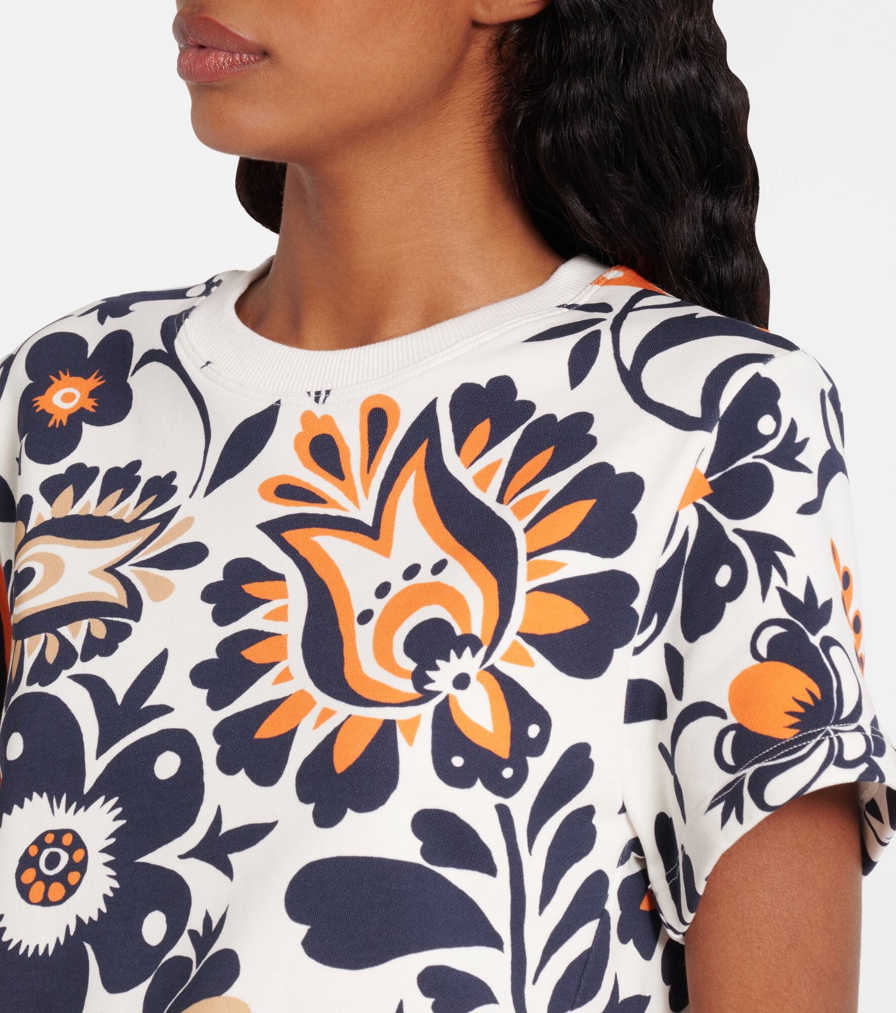 La Scala feather-trimmed cotton top - 4