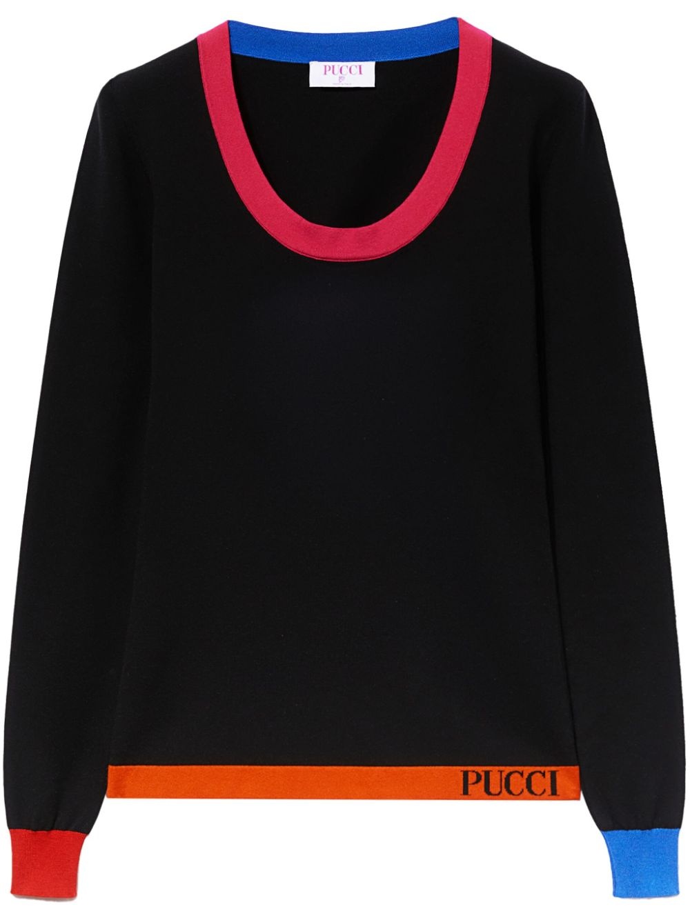 colour-block jumper - 1