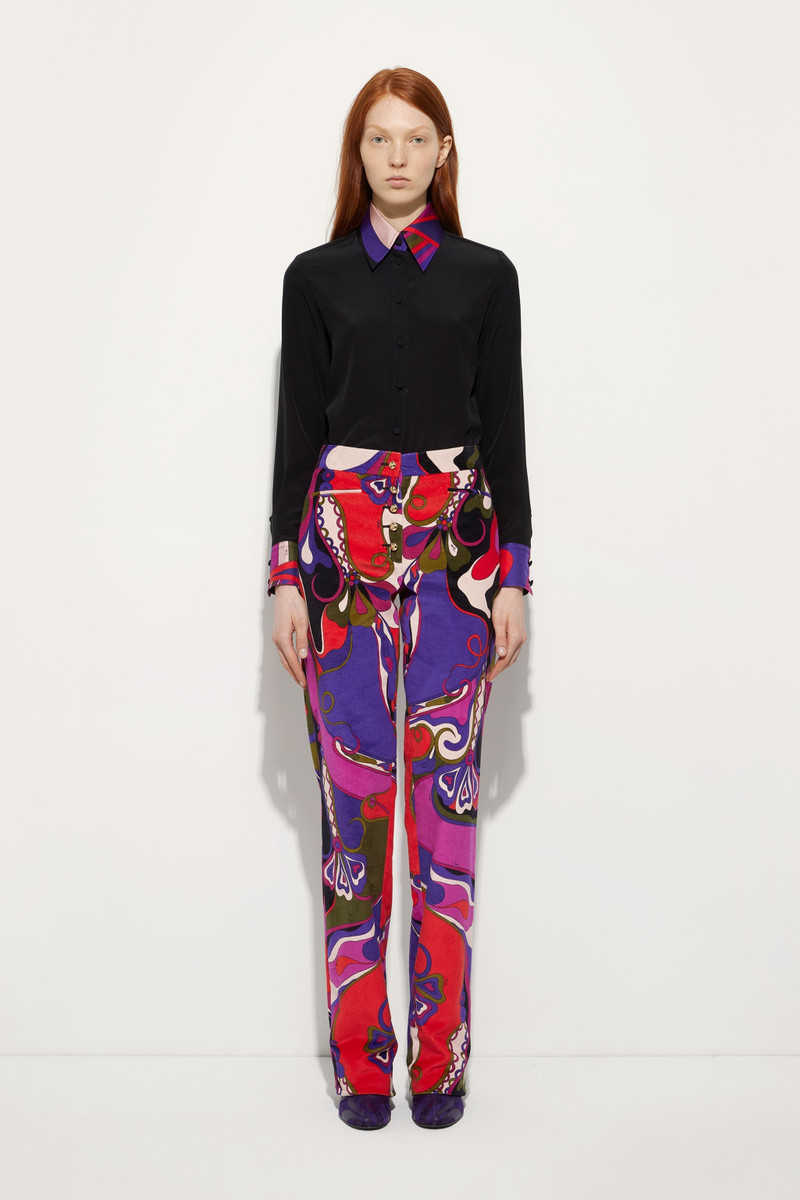 PUCCI ORCHIDEE PRINT STRAIGHT VELVET PANTS outlook