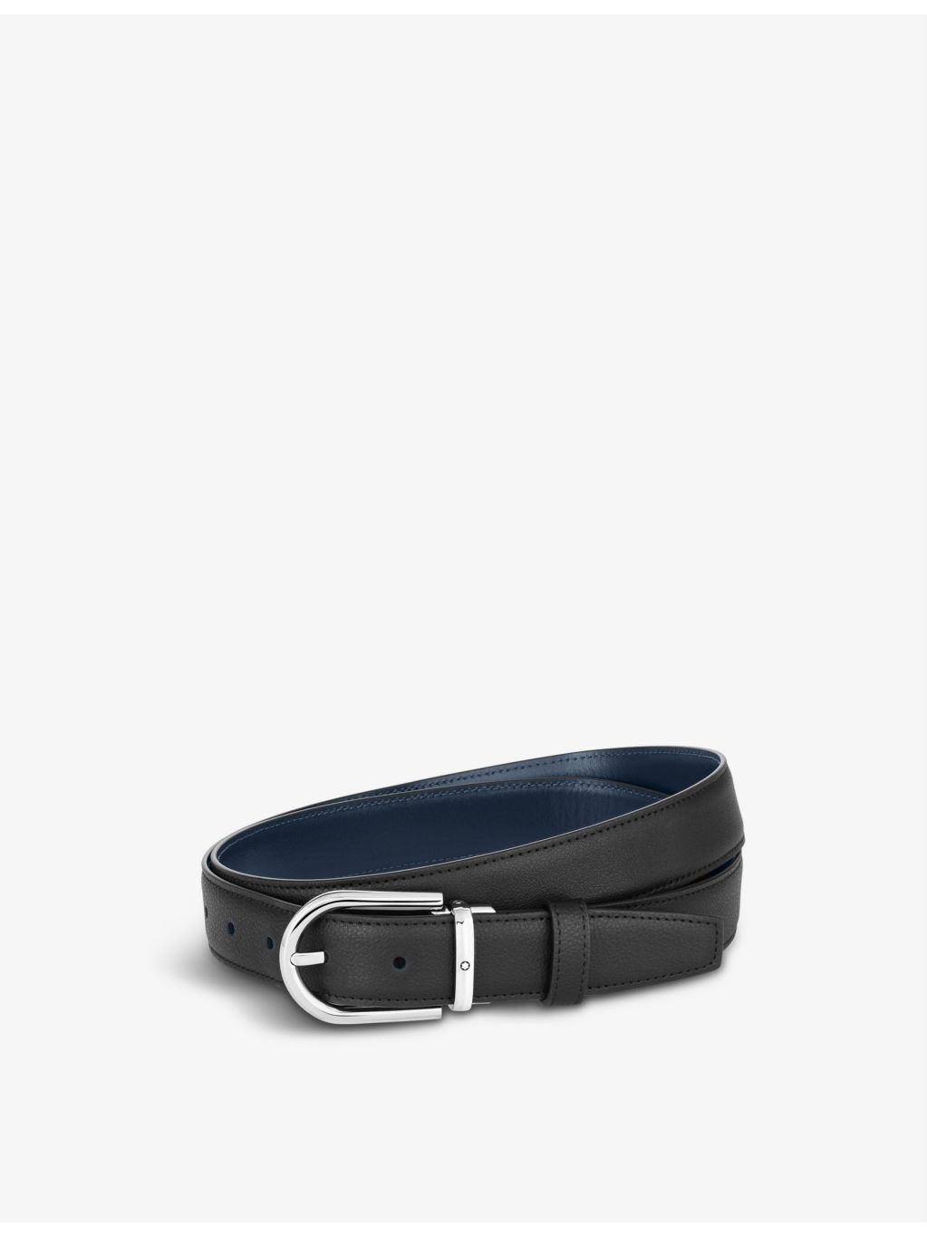 Horseshoe-buckle leather belt - 1