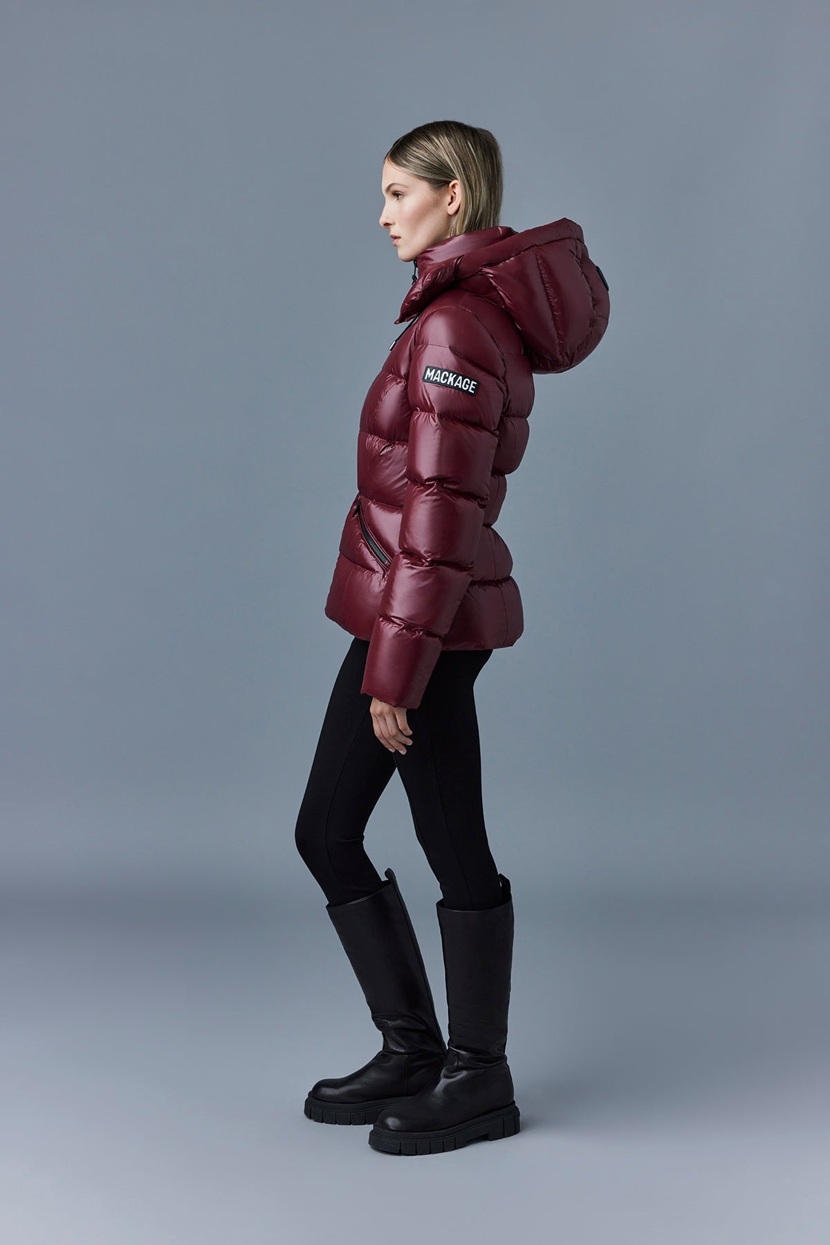 MADALYN lustrous light down jacket with hood for ladies - 3