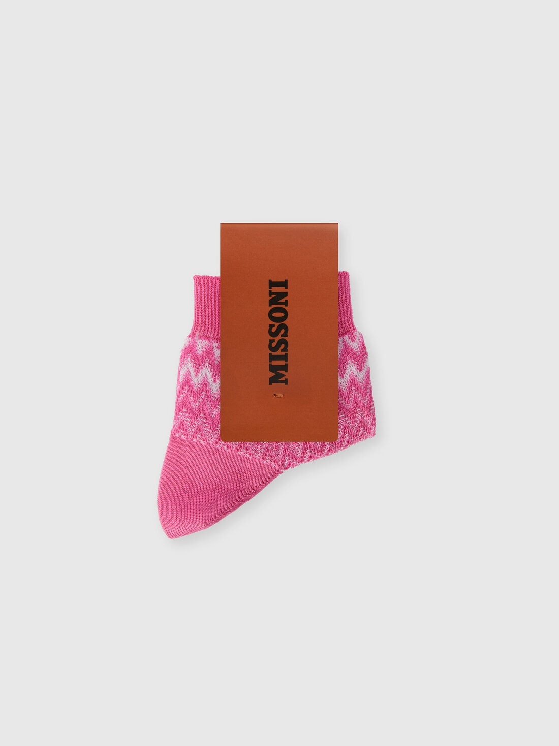 Short socks cotton blend zig zag - 2