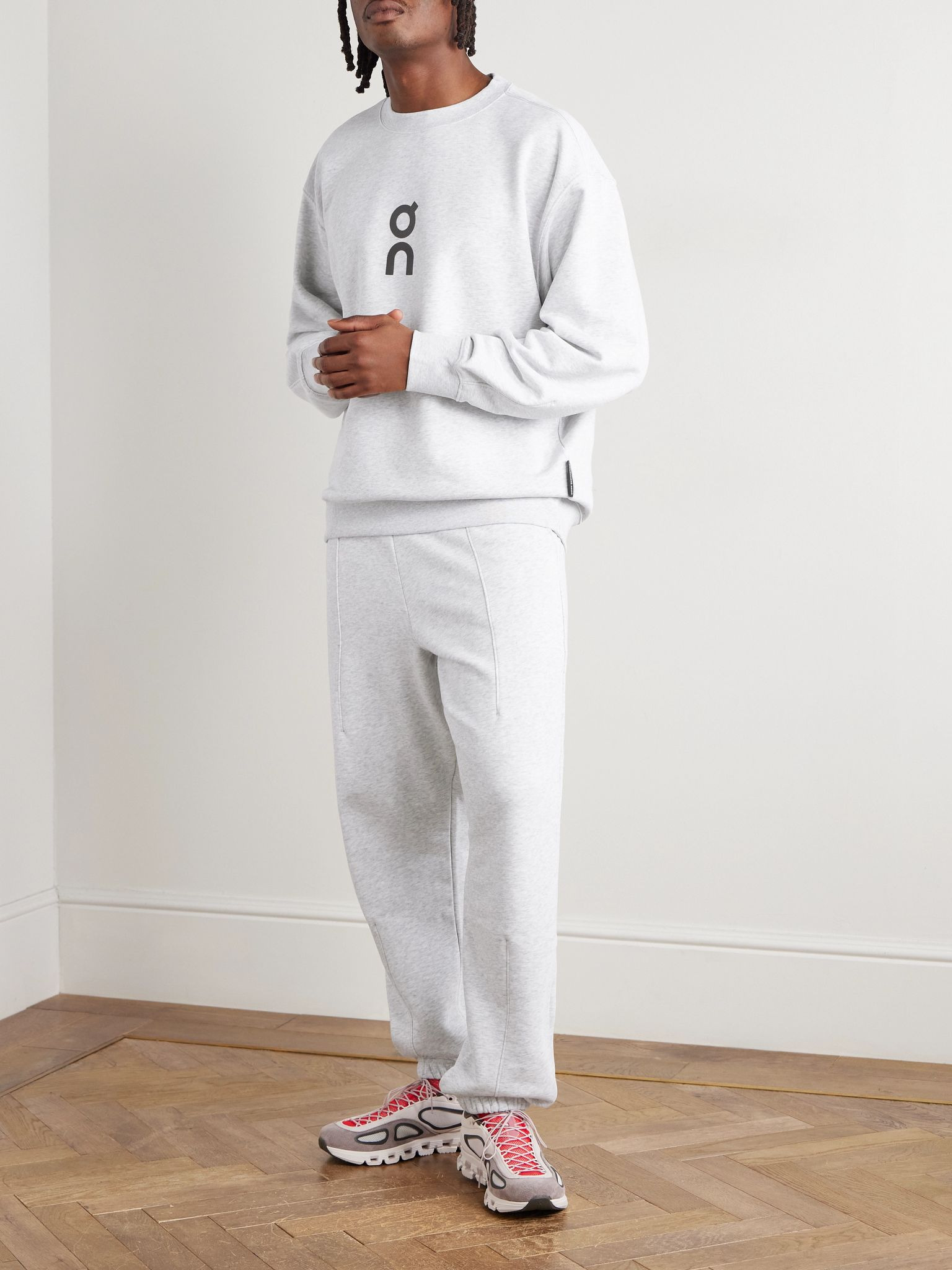 Club Tapered Organic Cotton-Blend Jersey Sweatpants Gray - 2