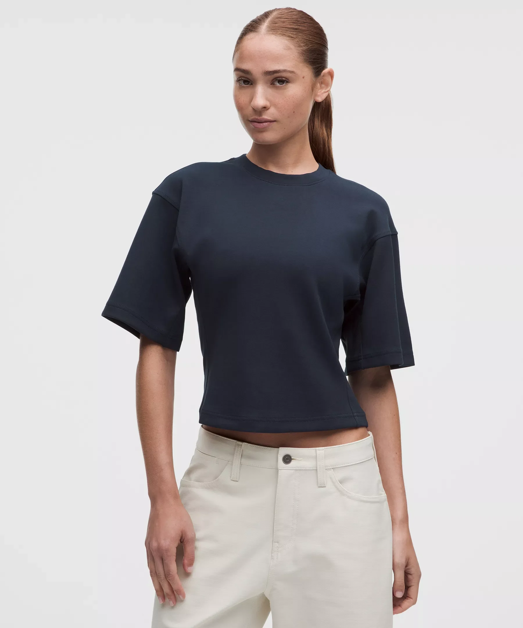 Double-Knit Relaxed Short-Sleeve Shirt - 1