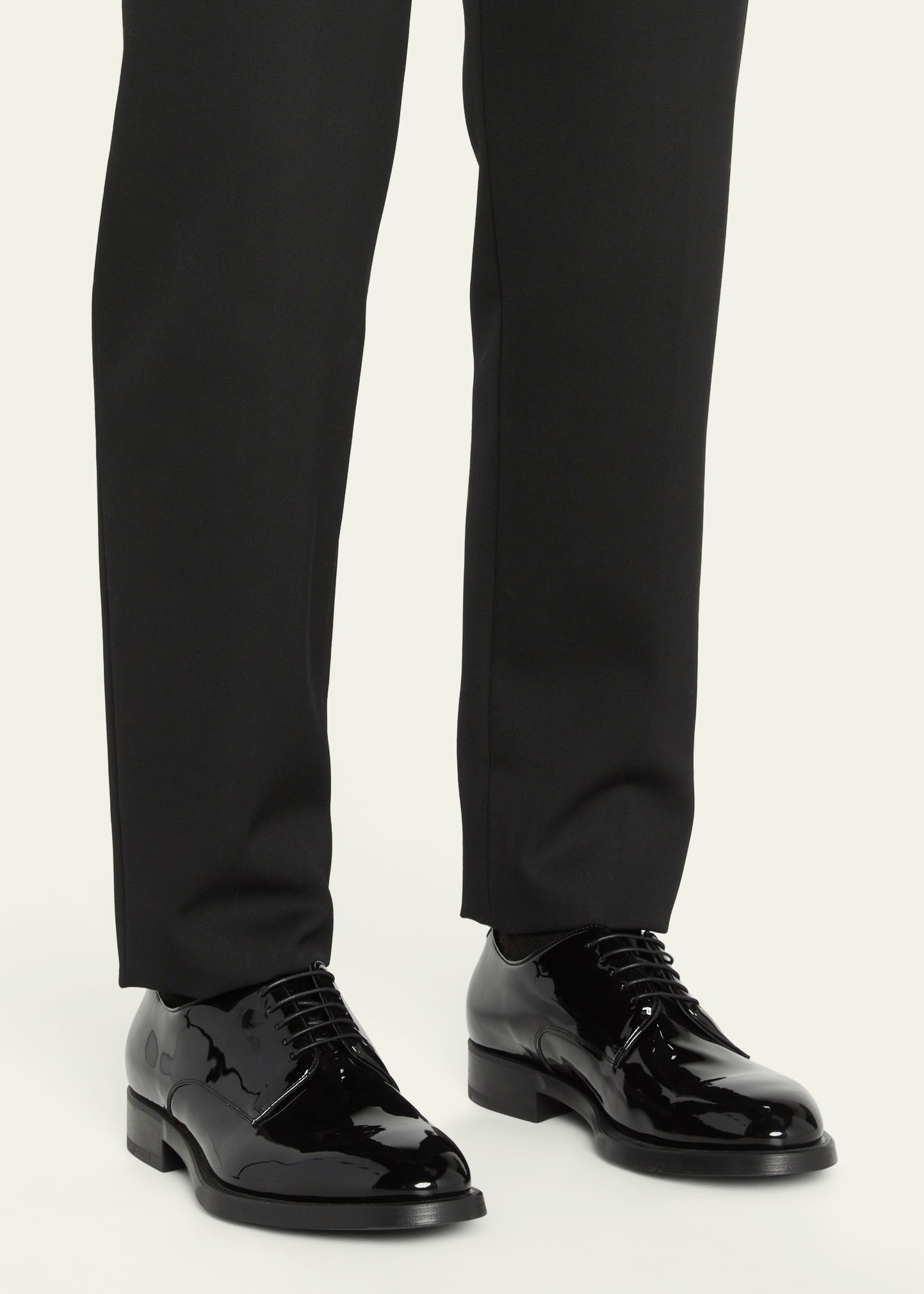 Men's Patent Leather Derby Shoes - 2