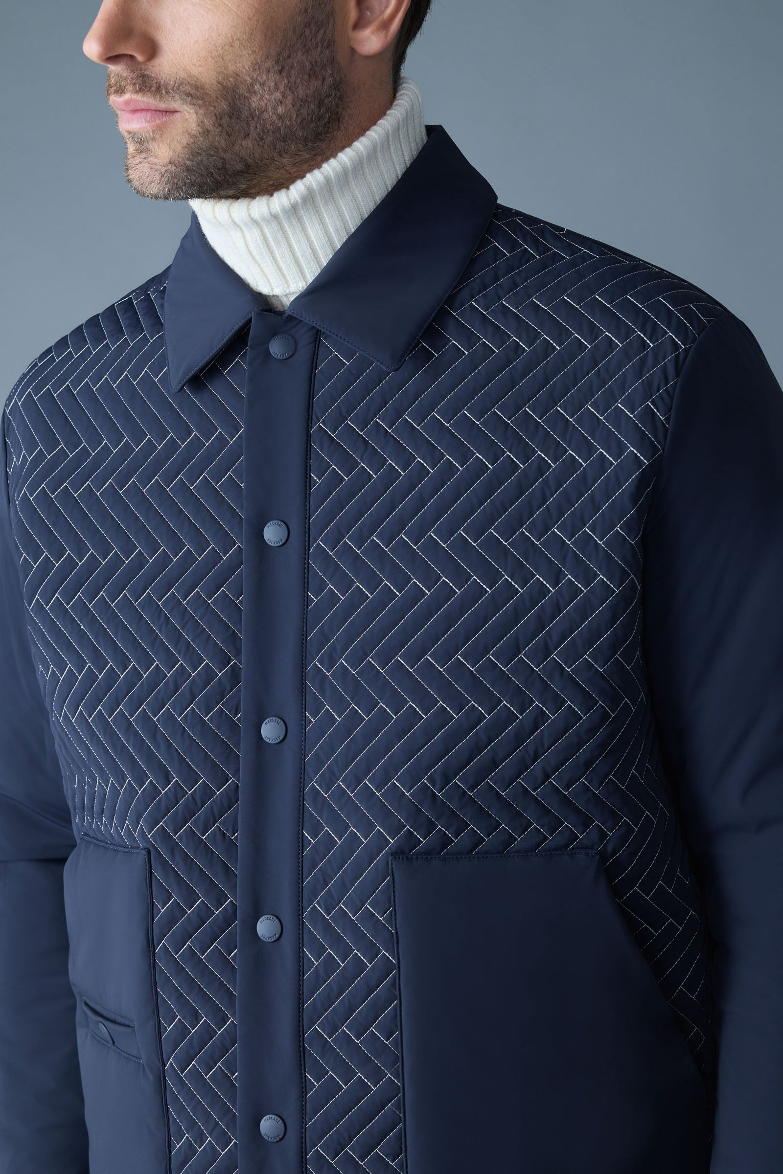 MAXWELL Quilted Down Shirt Jacket - 6