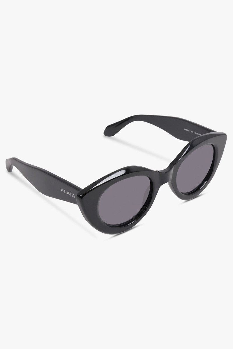 Alaïa AA0091S ROUND CAT EYE SUNGLASSES | BLACK outlook