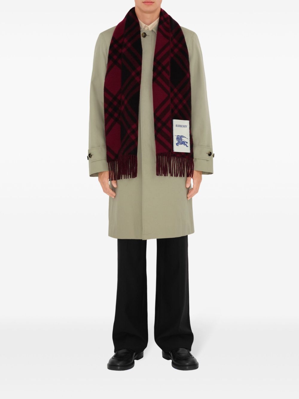 check cashmere scarf - 4