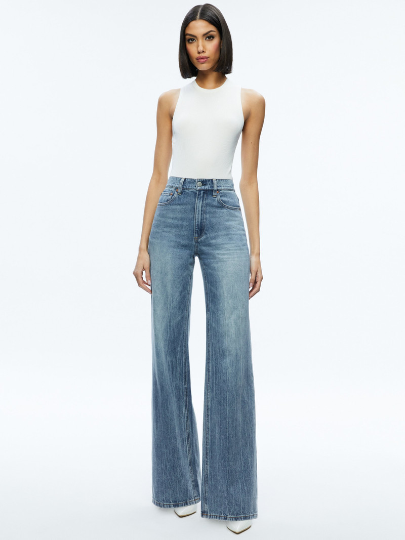 Alice + Olivia TONITA RIBBED TANK outlook