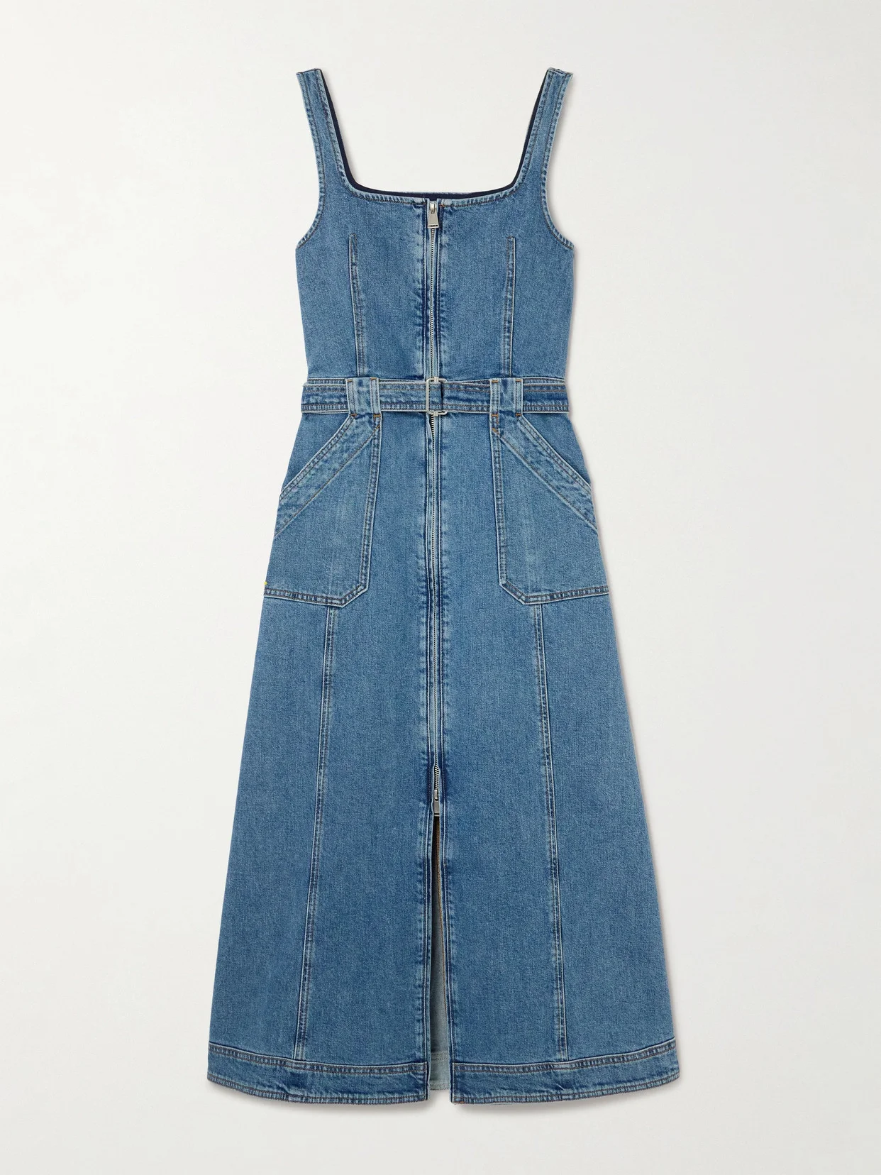 Manson Belted Denim Midi Dress - 1