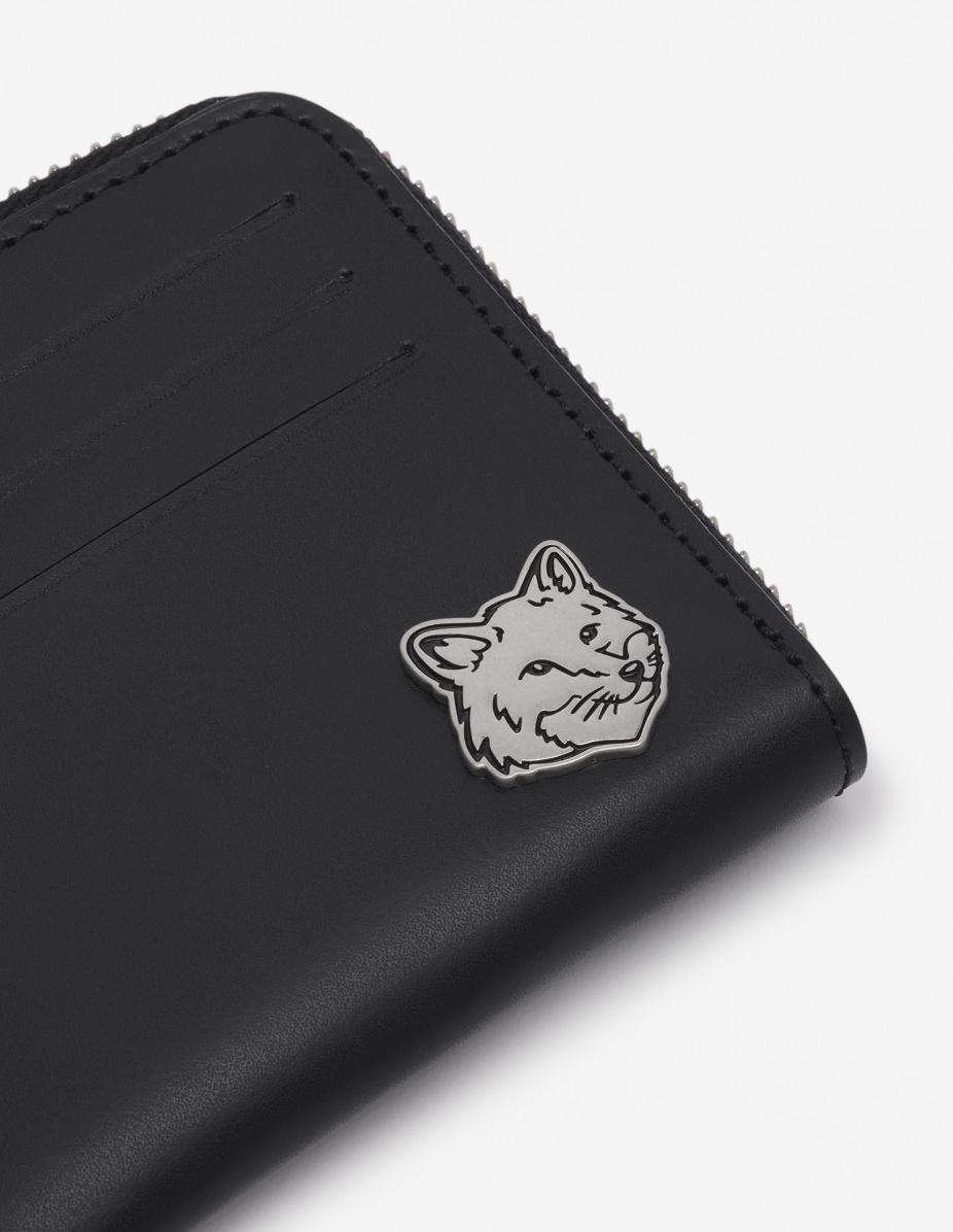 【MAISON KITSUNE】Fox Head Zipped Card Holder 送料・関税込み Maison Kitsuné FOX HEAD ZIPPED CARDHOLDER | REVERSIBLE