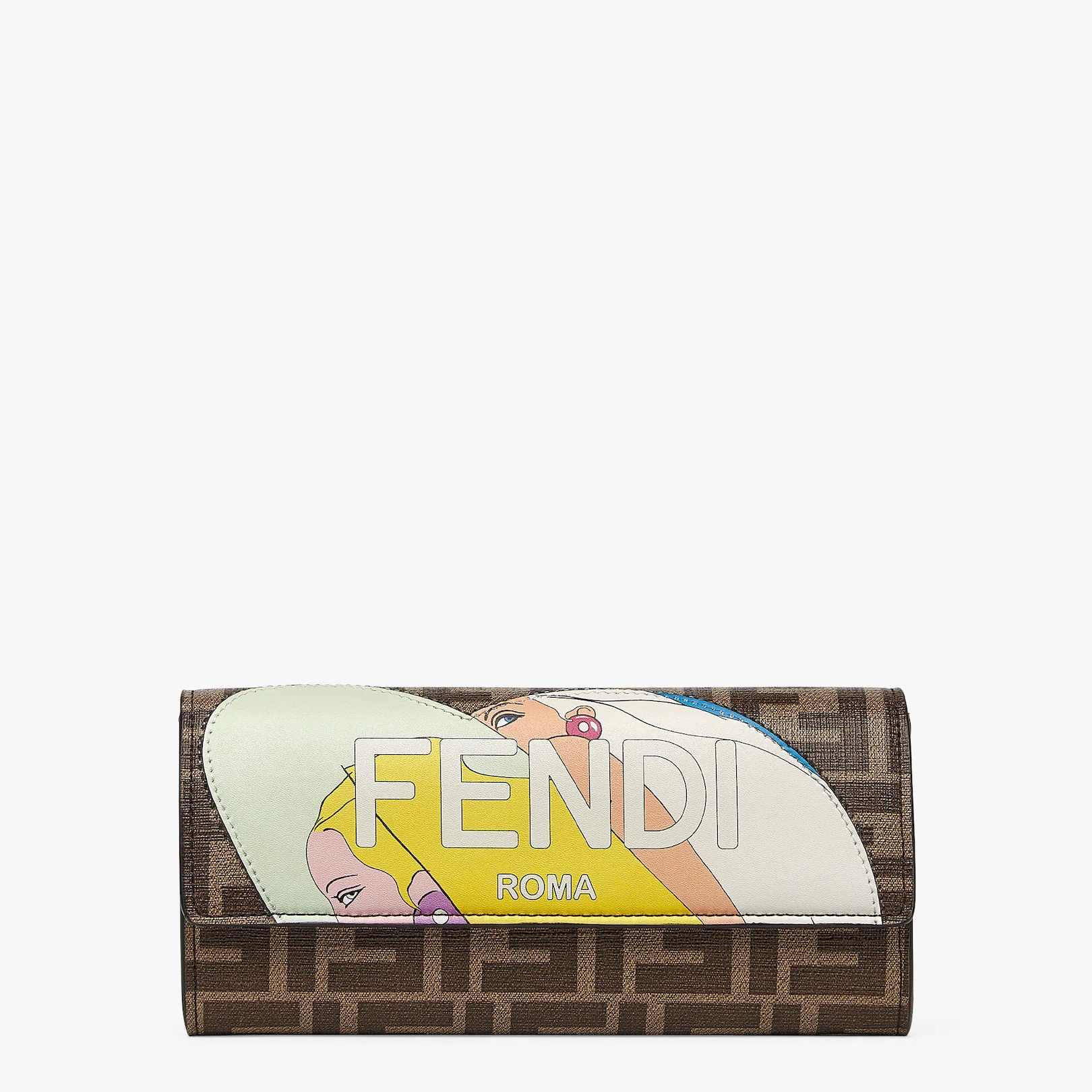Continental Fendi Roma wallet fastened with a press stud. Spacious and well organized, with two guss - 1