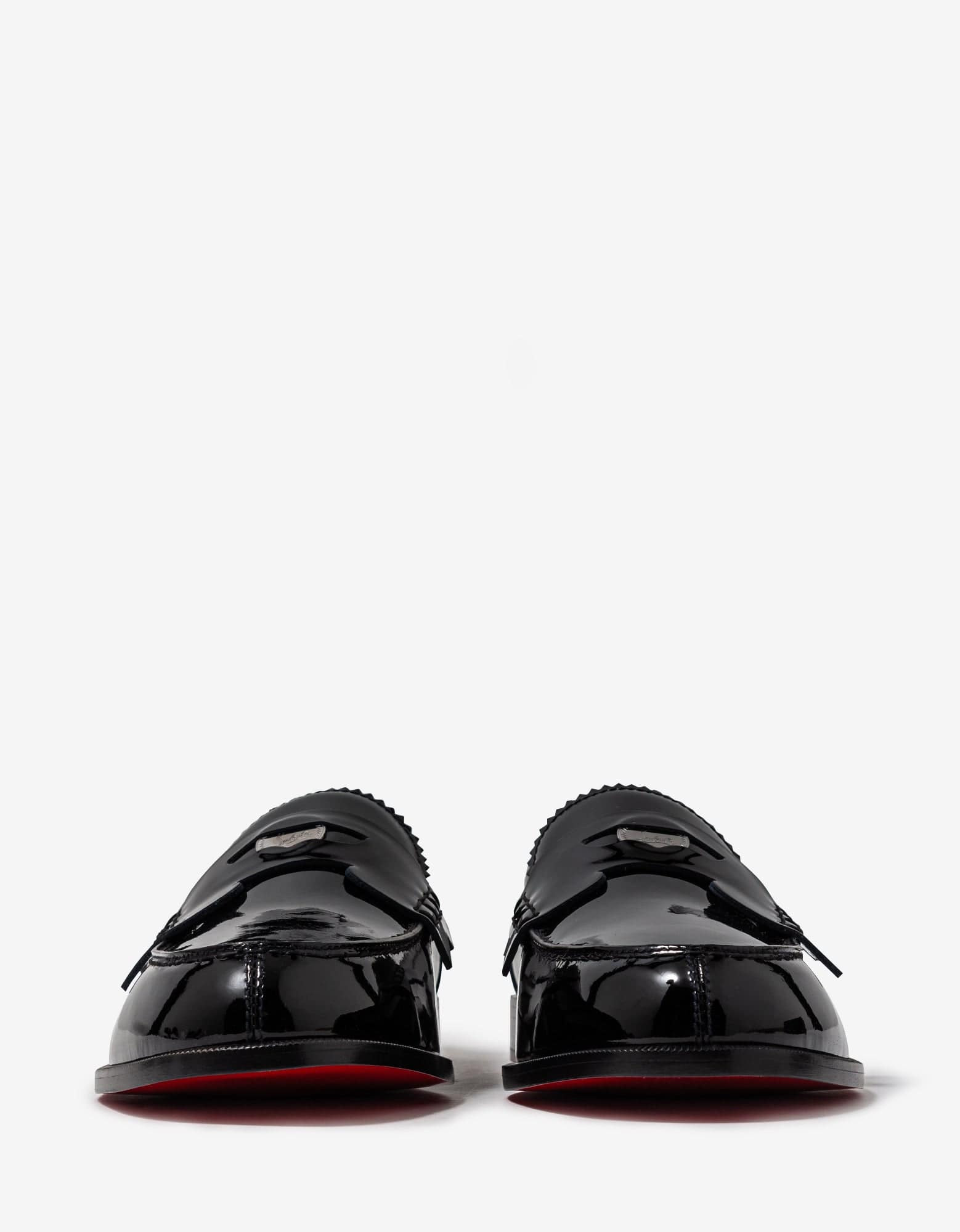 Christian Louboutin Penny Flat Black Patent Loafers - 3