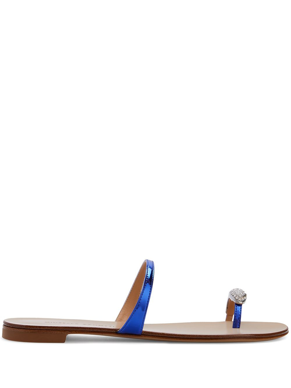 crystal toe strap sandals - 1
