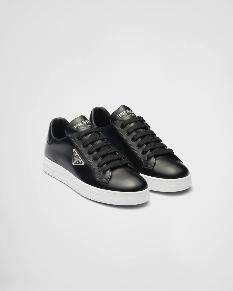 Prada Downtown brushed leather sneakers outlook