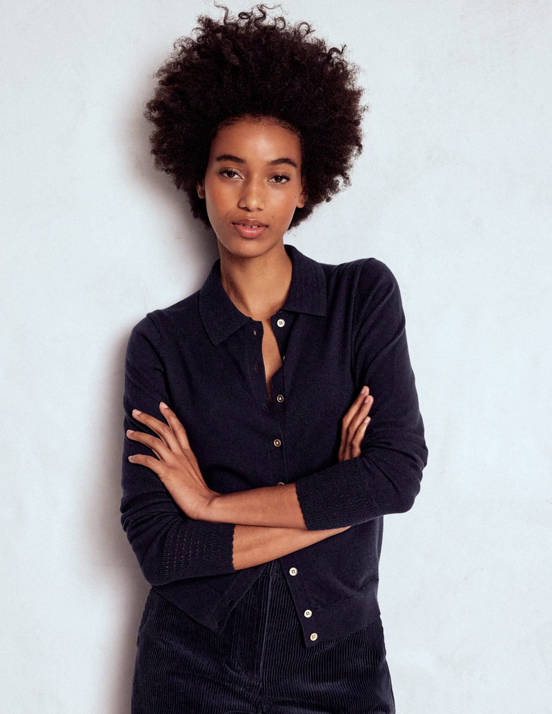 Briony Stitch Cardigan-Navy 5