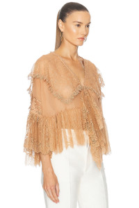 Chloé Long Sleeve Floral Lace Blouse | forward | REVERSIBLE