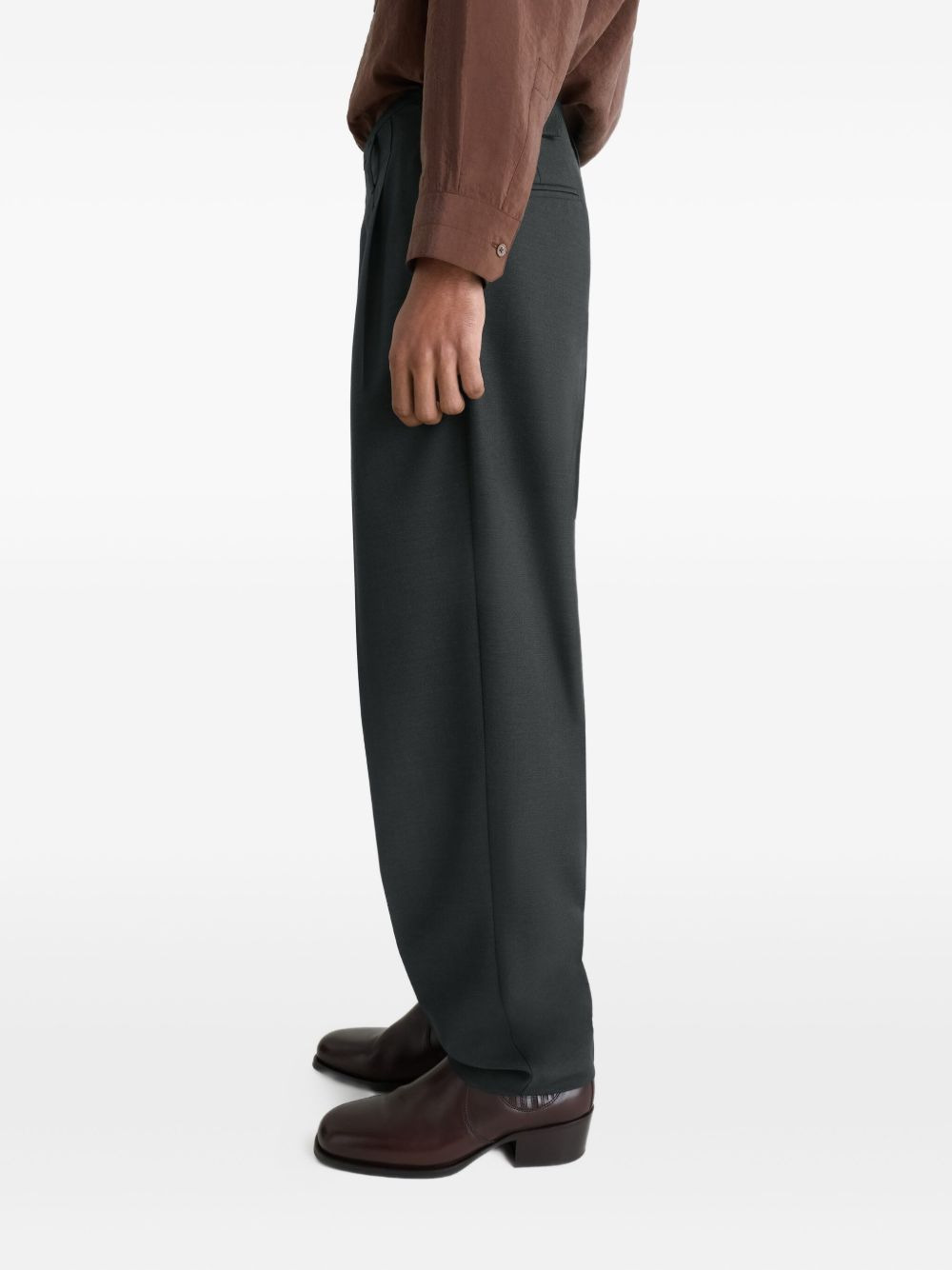 pleated adjustable-waist trousers - 3