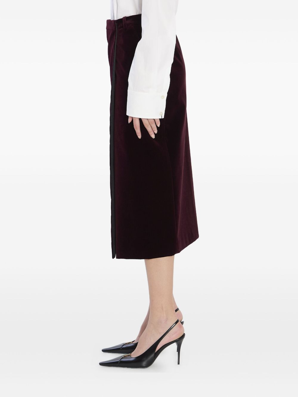 velvet midi skirt - 3