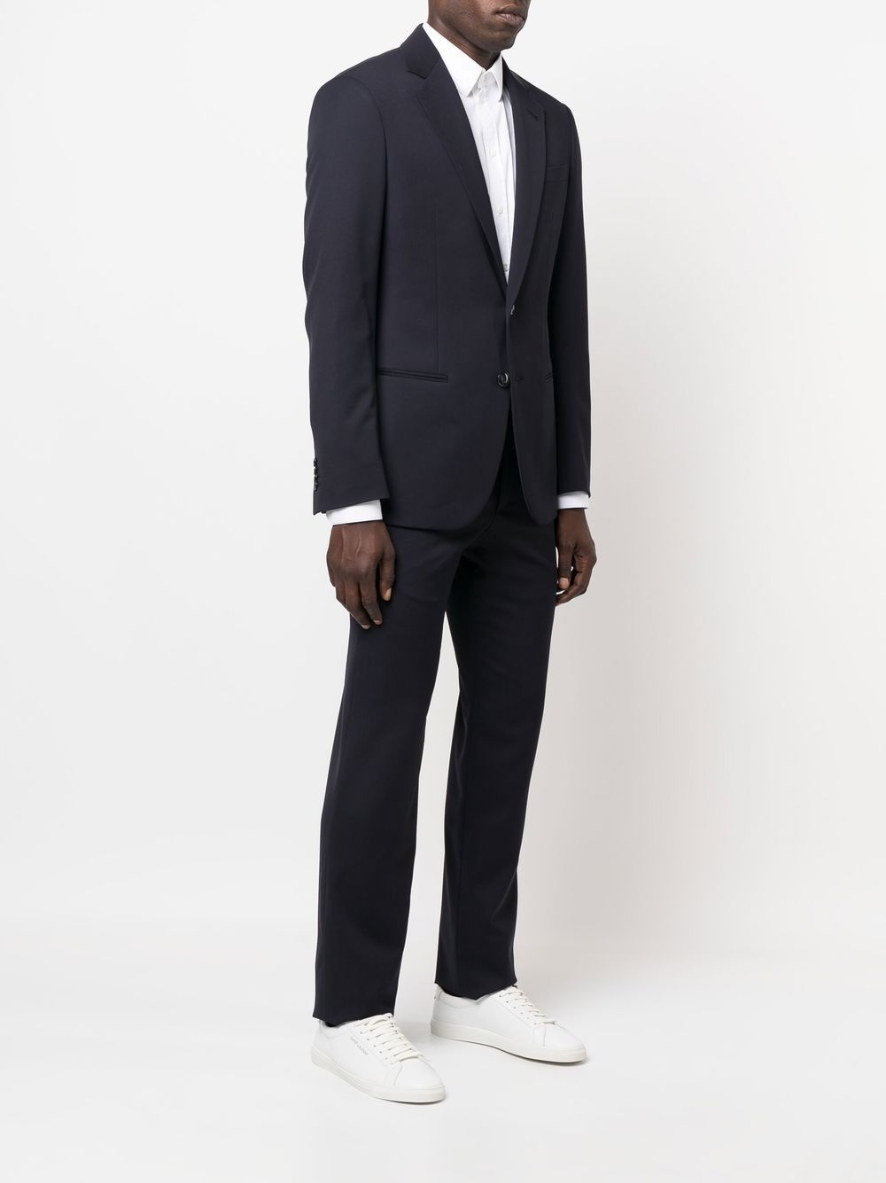 slim-fit wool two-piece suit - 3