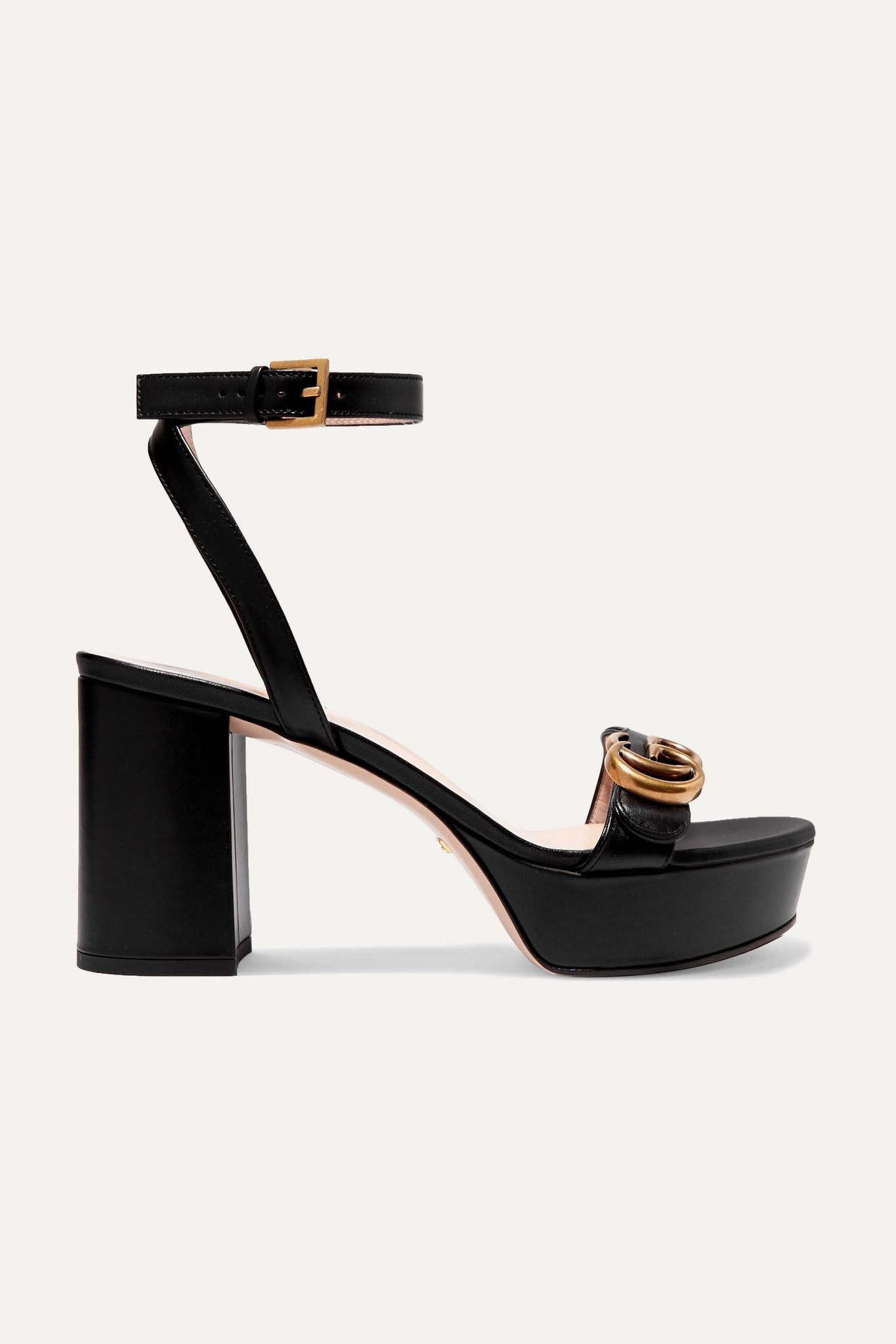 Marmont logo-embellished leather platform sandals - 1