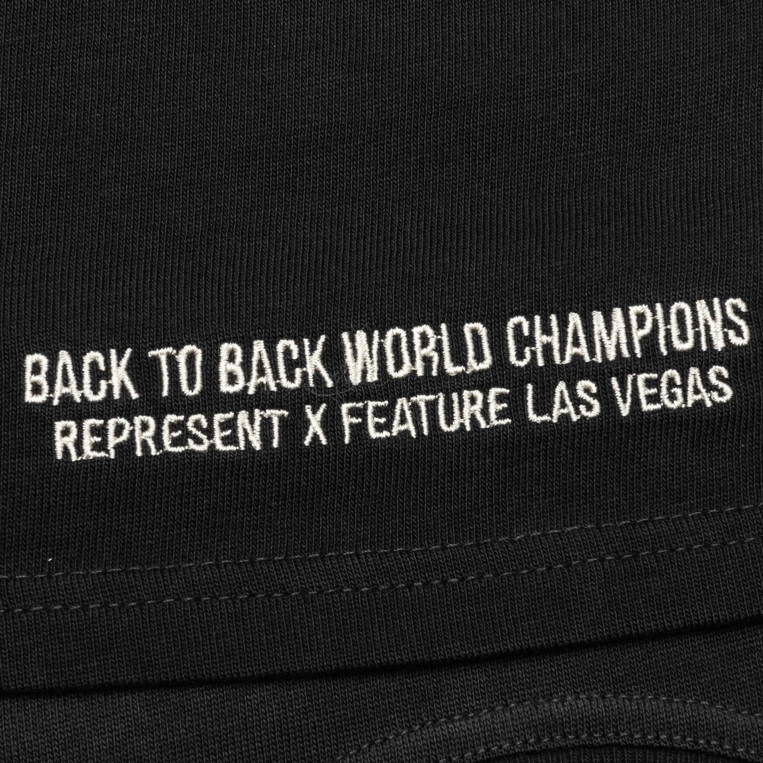 FEATURE X REPRESENT CHAMPIONS T-SHIRT - STAINED BLACK - 7