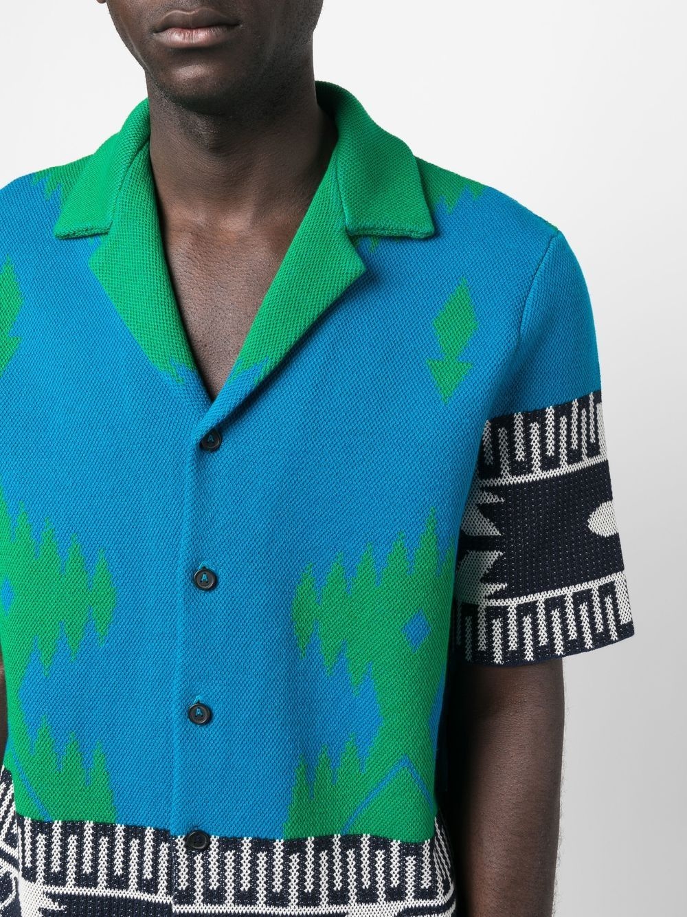 patterned intarsia-knit shirt - 5