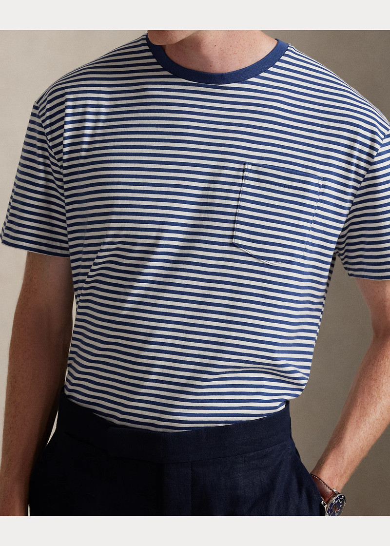 Classic Fit Striped Jersey T-Shirt 4