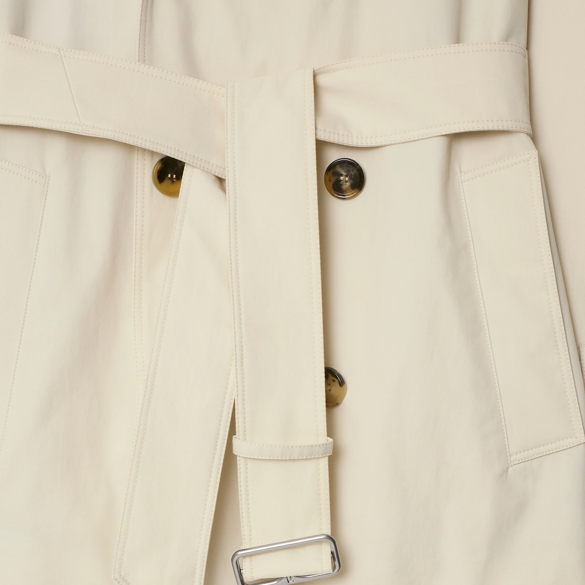 Short Gabardine Trench Coat - 6